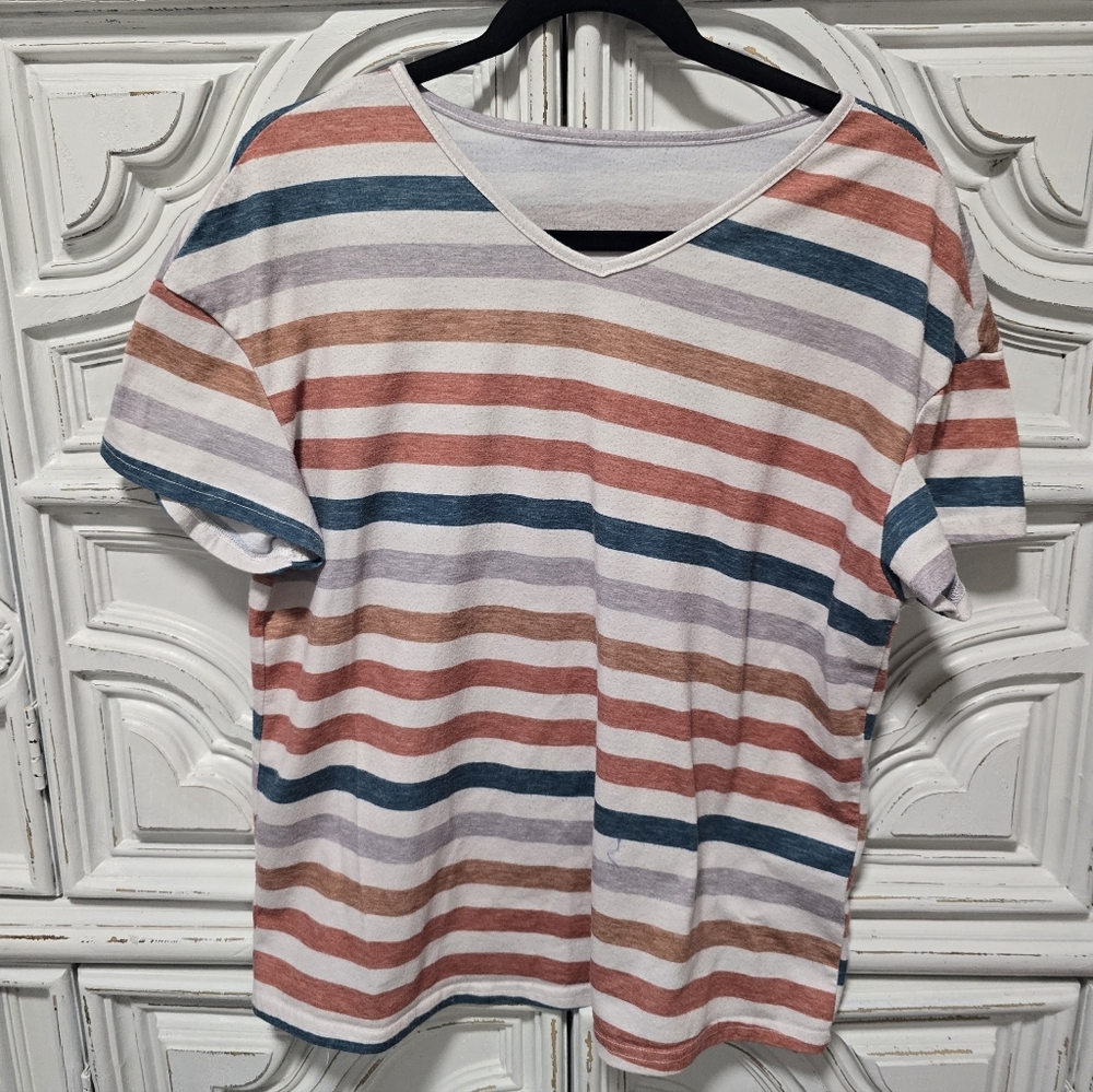 Colorful striped Tee